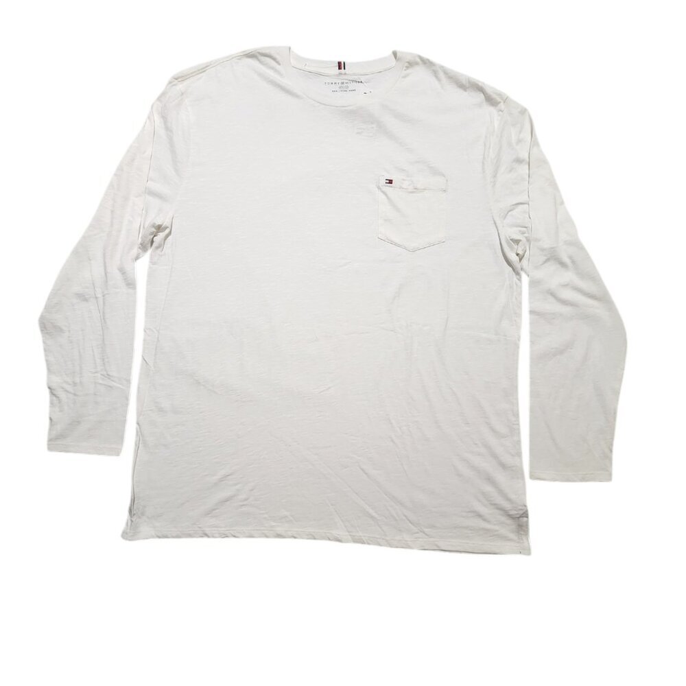 Men's‎ Tommy Hilfiger White Long-Sleeve Nantucket Tee (T) Shirt w Pocket …